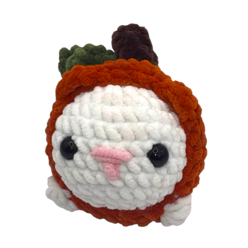 Kotek przebrany za dynię - Amigurumi - Pluszaki w stylu amigurumi