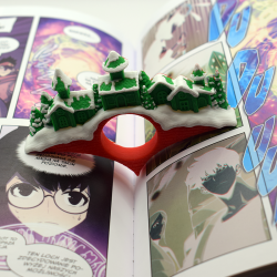 Zimowa Wioska - Zakładka do Książki 3D | Wielokolorowa | Prezent - Dekoracje 3D