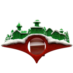 Zimowa Wioska - Zakładka do Książki 3D | Wielokolorowa | Prezent - Dekoracje 3D