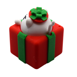 Świąteczny Kot Breloczek 3D - Antystresowy Prezent | Druk AMS - Figurki kolorowe AMS