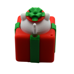 Świąteczny Kot Breloczek 3D - Antystresowy Prezent | Druk AMS - Figurki kolorowe AMS