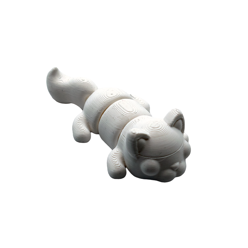 Flexi Cat - Kot Artikulowany Biały | Zabawka Ruchoma 3D - Figurki białe do malowania