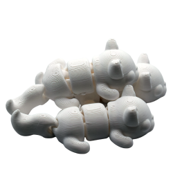 Flexi Cat - Zestaw 3 Kotów Artikulowanych Białych | Zabawki 3D - Figurki białe do malowania