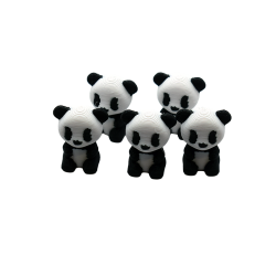 Mini Pandy 3D - Zestaw 5 Figurek Biało-Czarnych AMS | Kolekcja - Figurki kolorowe AMS