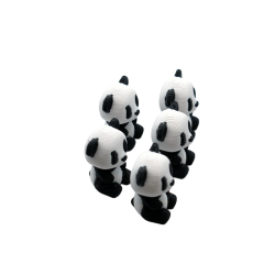 Mini Pandy 3D - Zestaw 5 Figurek Biało-Czarnych AMS | Kolekcja - Figurki kolorowe AMS