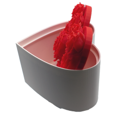 Serce z Wiecznymi Różami | Romantyczne Pudełko 3D na Prezent - Dekoracje 3D