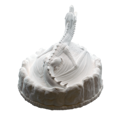 Smok Skarbnik - Skarbonka 3D | Smok na Skarbach | Fantasy Dekoracja - Figurki białe do malowania